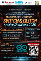 MindKraft'26 - Switch and Glitch Technical Event Poster